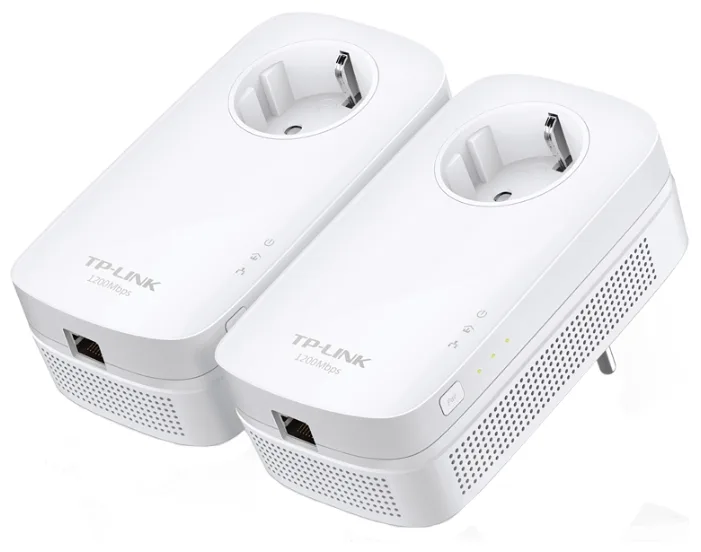 Комплект Адаптерiв Powerline TP-LINK TL-PA8010PKIT AV1300, 1xGE, (TL-PA8010 2шт), Розетка