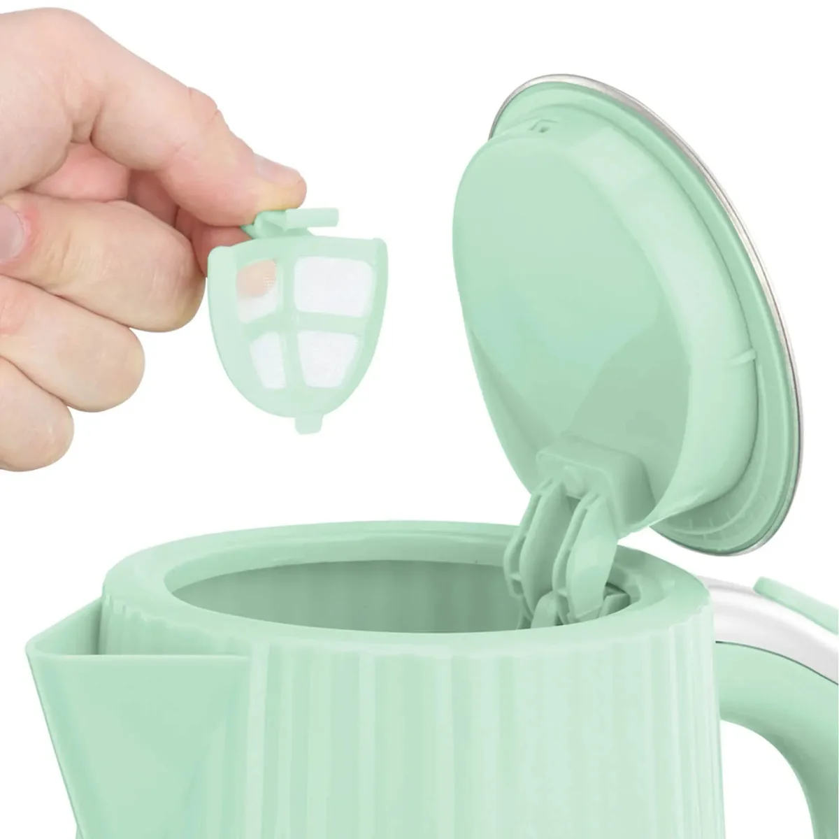 Електричний чайник Russell Hobbs Eden, 1.7 л, з нержавіючої сталі та пластику, кольору фісташки.
