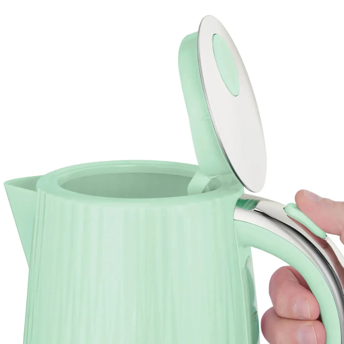 Електричний чайник Russell Hobbs Eden, 1.7 л, з нержавіючої сталі та пластику, кольору фісташки.
