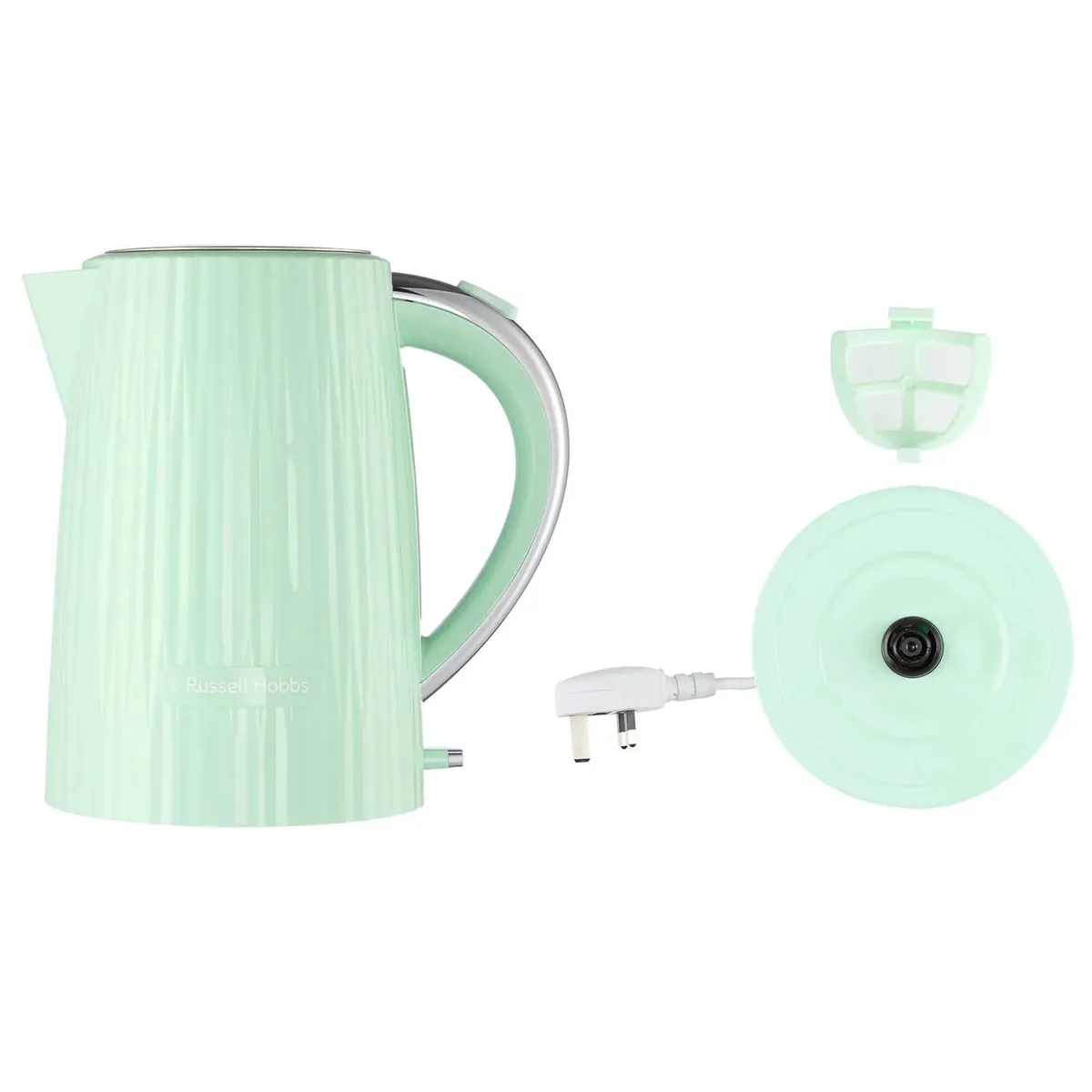 Електричний чайник Russell Hobbs Eden, 1.7 л, з нержавіючої сталі та пластику, кольору фісташки.