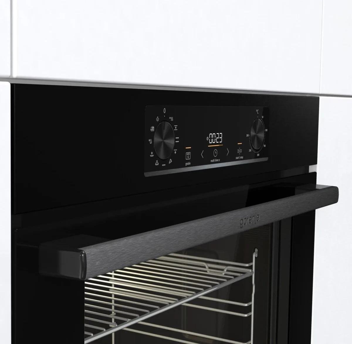 Електрична духова шафа Gorenje 77 л Гідролізний чорна 59,5х59,5 см