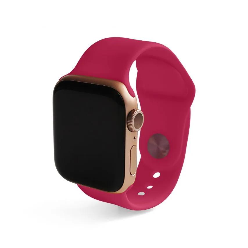 Ремешок Apple силиконовый 38-40 мм S/M красный
