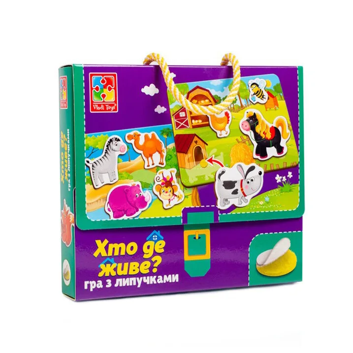 Настільна гра Vladi Toys для дітей картонна 4 поля 16 деталей багатоколірна