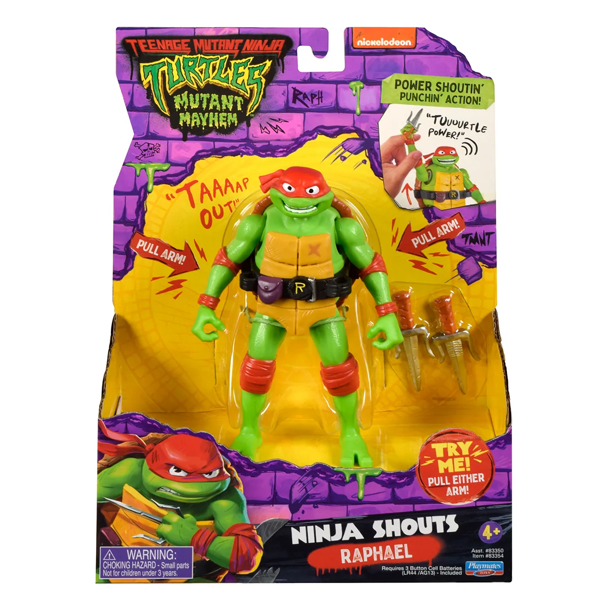 Ігрова фігурка TMNT Рафаель звук полімер 14 см