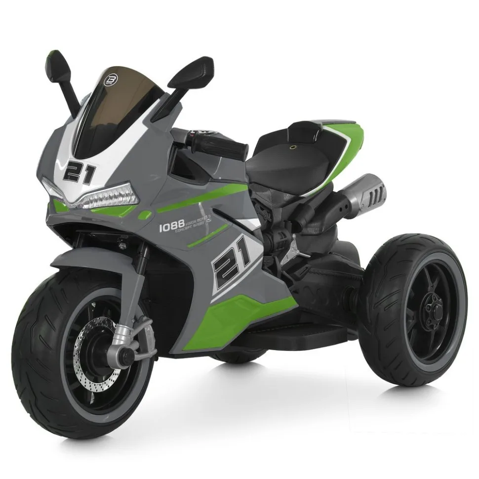 Дитячий електромобіль мотоцикл Bambi Racer 2 мотори 35W 123x59x74 см пластик різні кольори