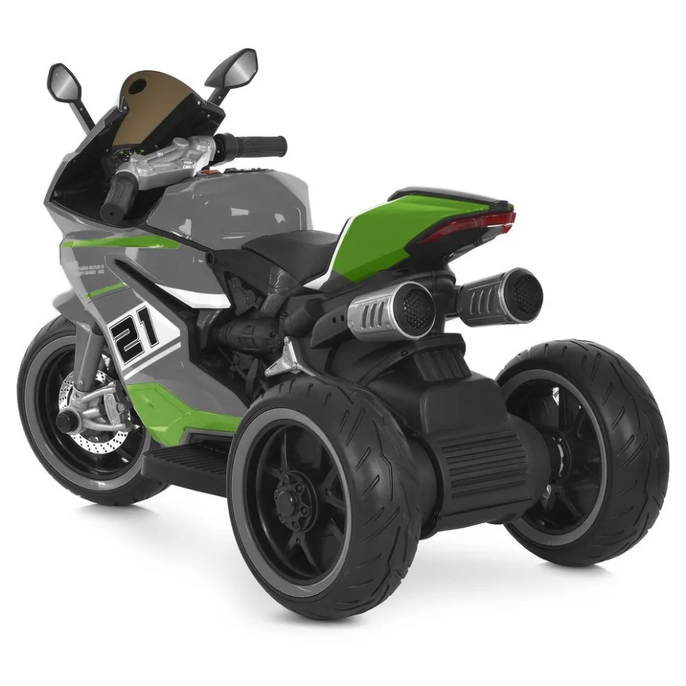 Дитячий електромобіль мотоцикл Bambi Racer 2 мотори 35W 123x59x74 см пластик різні кольори