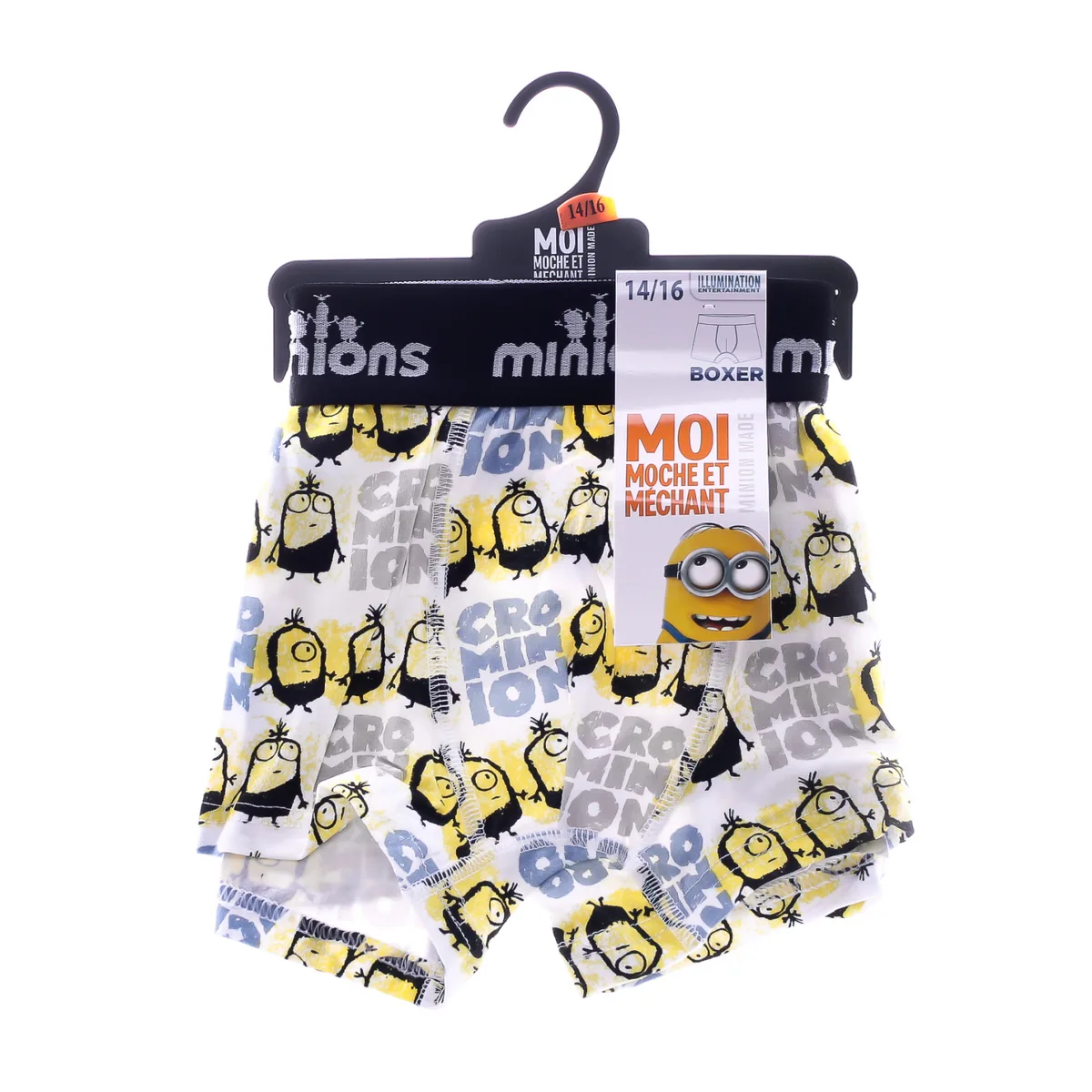 Труси-боксери MINIONS 96% поліестер 6-8 білий