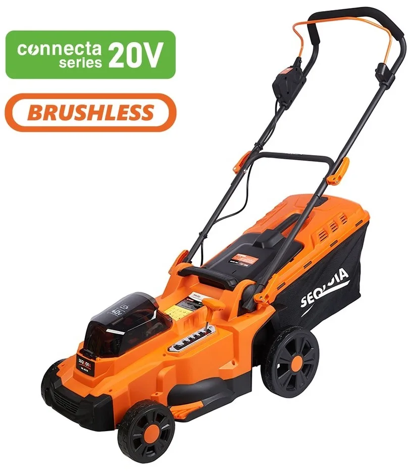 Акумуляторна газонокосарка SEQUOIA SBL4037B-E2W 40В (20В+20В), 2x4А·год, ширина косіння 37 см, об'єм травозбірника 35 л, регулюван