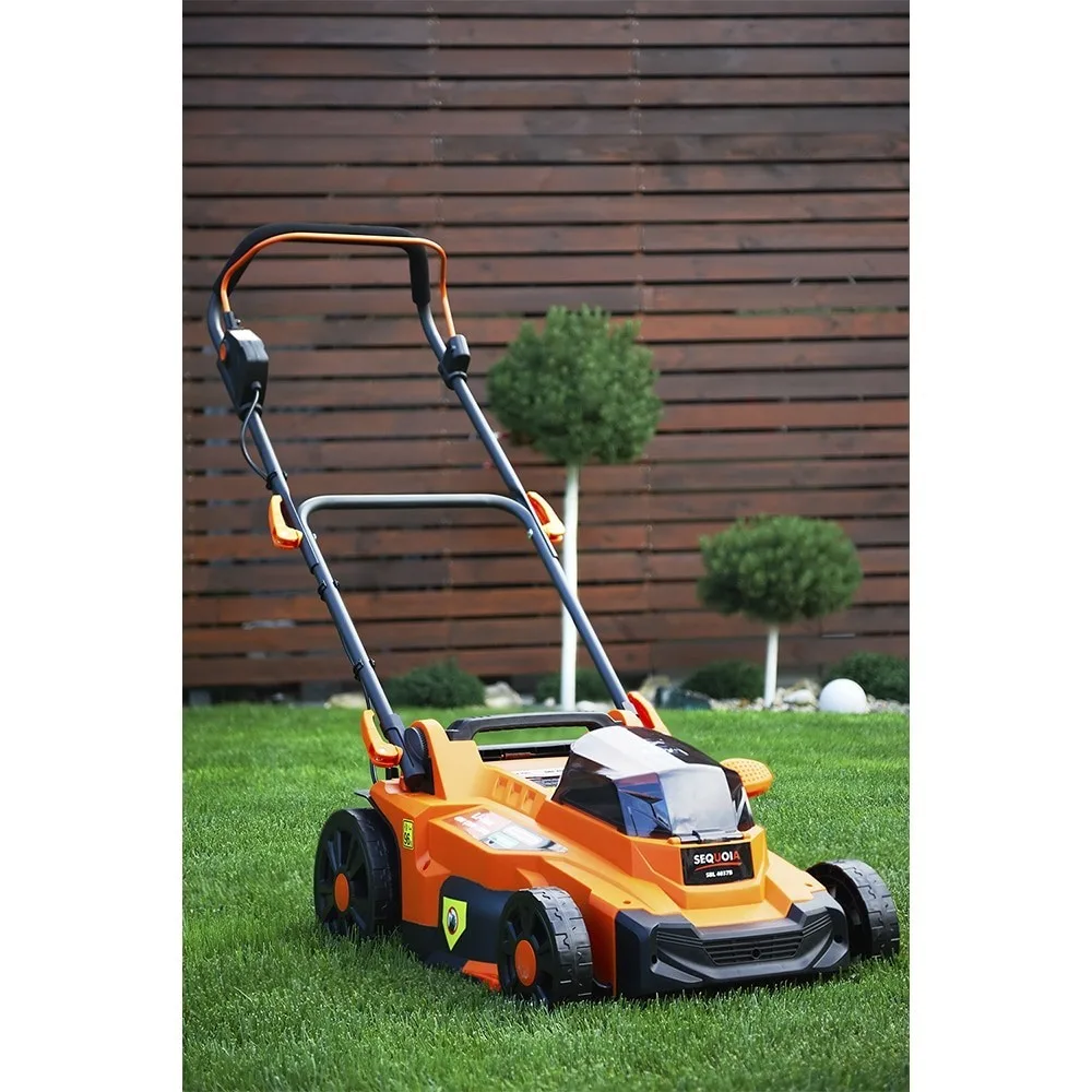 Акумуляторна газонокосарка SEQUOIA SBL4037B-E2W 40В (20В+20В), 2x4А·год, ширина косіння 37 см, об'єм травозбірника 35 л, регулюван