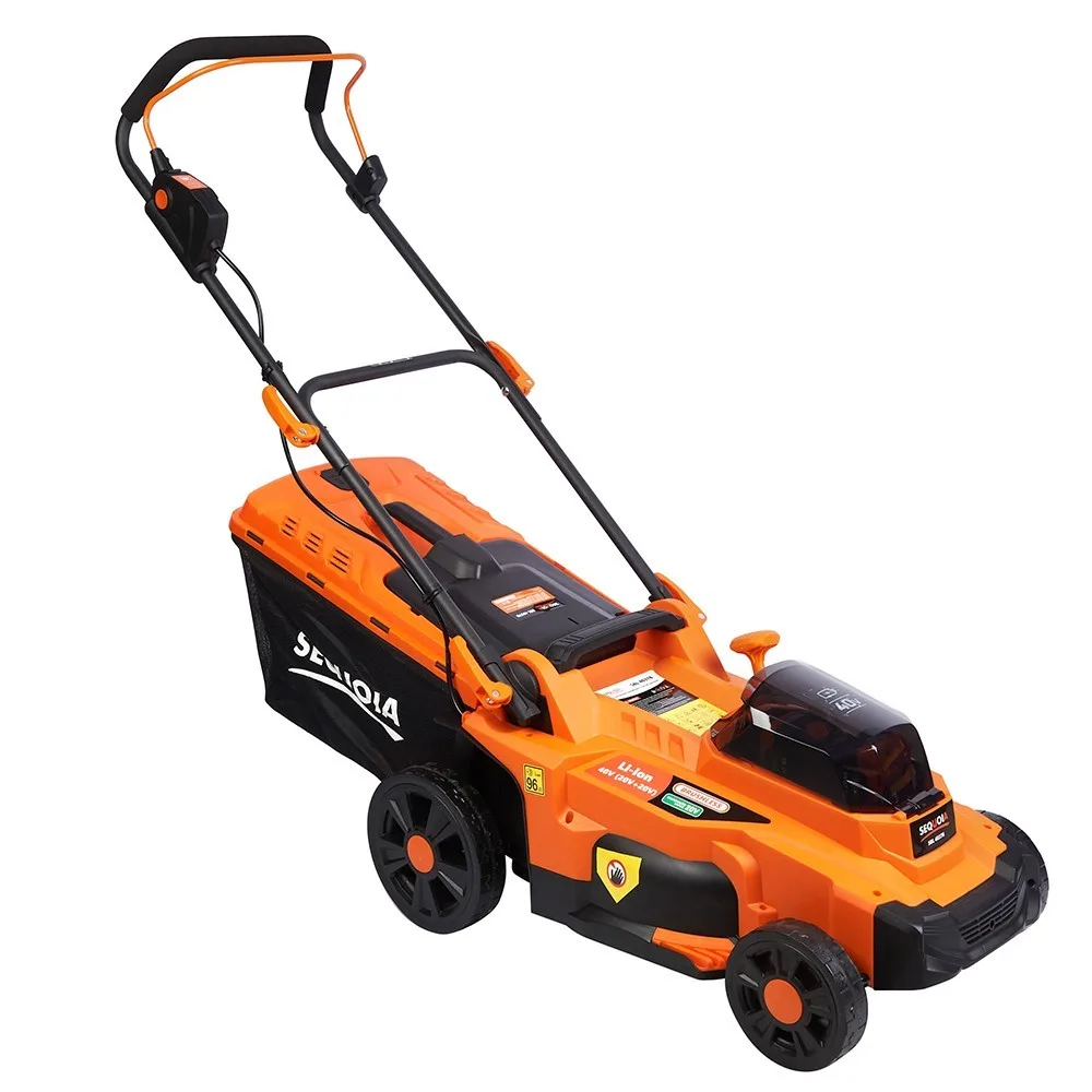 Акумуляторна газонокосарка SEQUOIA SBL4037B-E2W 40В (20В+20В), 2x4А·год, ширина косіння 37 см, об'єм травозбірника 35 л, регулюван