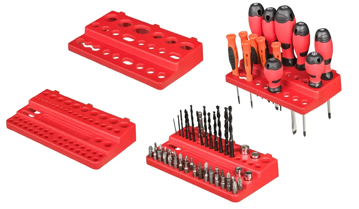 Настінна панель Kistenberg пластикова 156х78 см червона 12 контейнерів