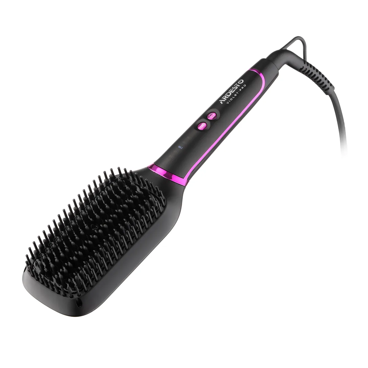 Щетка для выпрямления волос ARDESTO Violet Pro HSB-Y220PRO, 50Вт, 130-210°C, керамическое покрытие, черного цвета