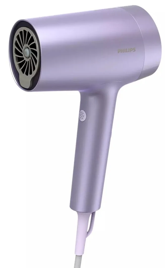 Фен Philips 7000 Series, 1800 Вт, 3 режима работы, диффузор, ионизация, холодный обдув, турбо-режим, фиолетового цвета