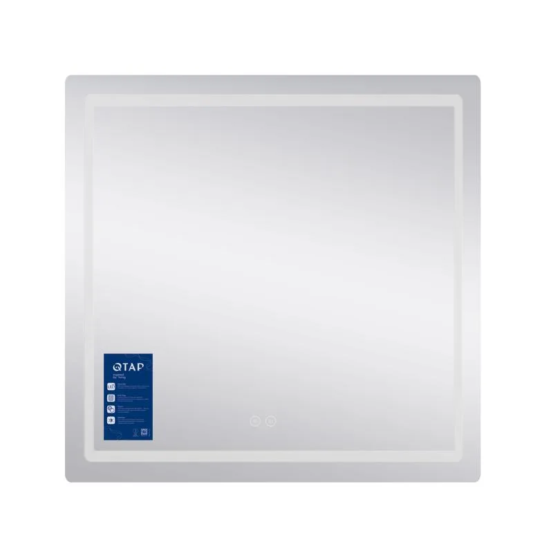 Дзеркало з LED-підсвічуванням Qtap Mideya MI2 700х800 мм алюміній/пластик