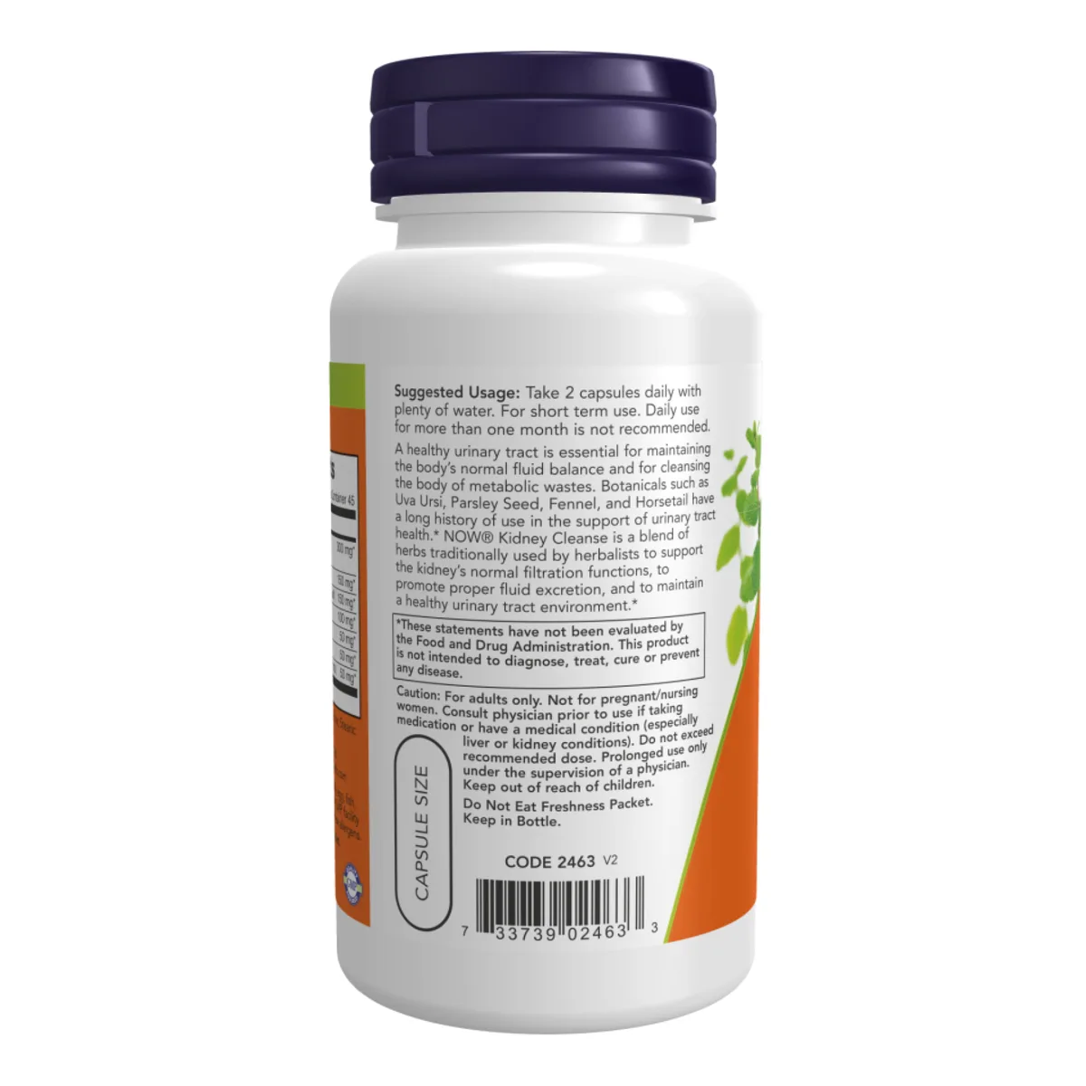 Клінічна рослинна добавка Now Foods Kidney Cleanse 90 вегетаріанських капсул