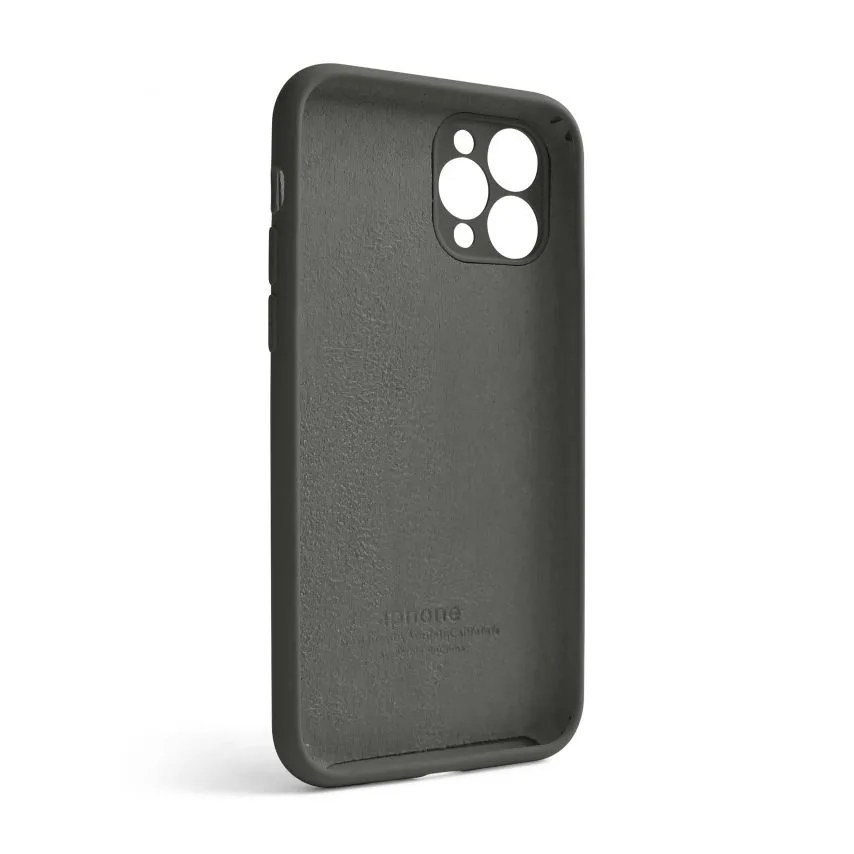 Чохол силіконовий для iPhone 11 Pro  сірий закрита камера