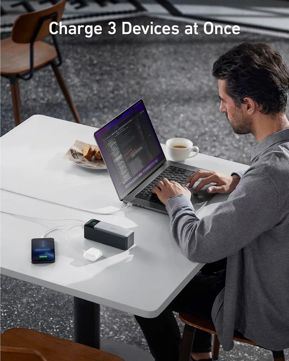 Портативний зарядний пристрій Anker 24000 мАг 3xUSB Type-C Чорний