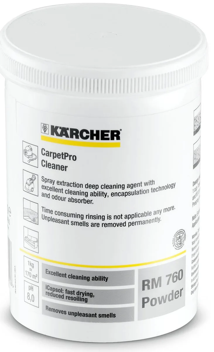 Порошковий засіб для чищення килимів Karcher 800 г для глибокого очищення текстилю і меблів очищувач для коврових покриттів