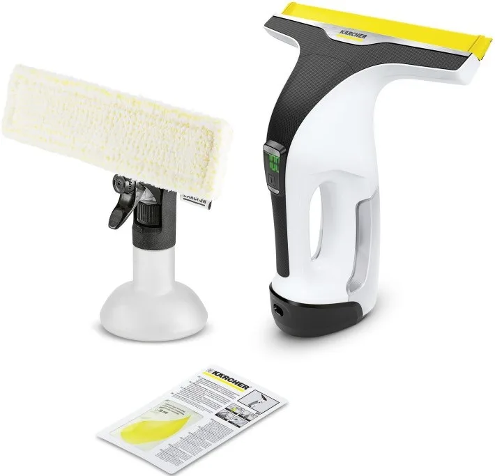 Віконний пилосос Karcher WV 6 Plus, об'єм води - 0.15 л, автономна робота до 100 хв, вага - 0.76 кг, білий.