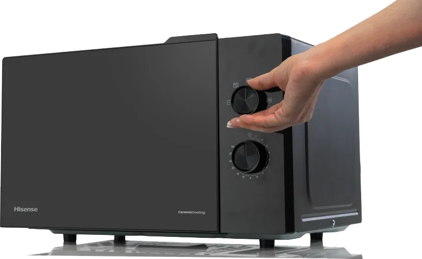 Мікрохвильова піч Hisense 23 л 800 Вт Чорна Кераміка