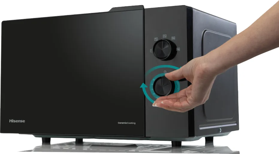 Мікрохвильова піч Hisense 23 л 800 Вт Чорна Кераміка