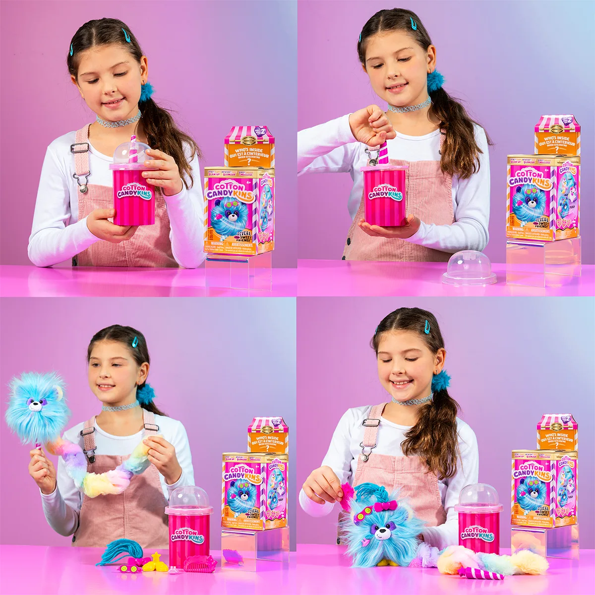 М'яка іграшка Cotton Candykins 9,65х9,65х17,15 см поліестер рожевий