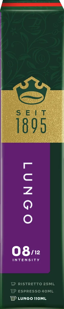Кофе Jacobs капсулы, Lungo Intenso, смесь арабика и робуста, 10 шт, для системы Nespresso