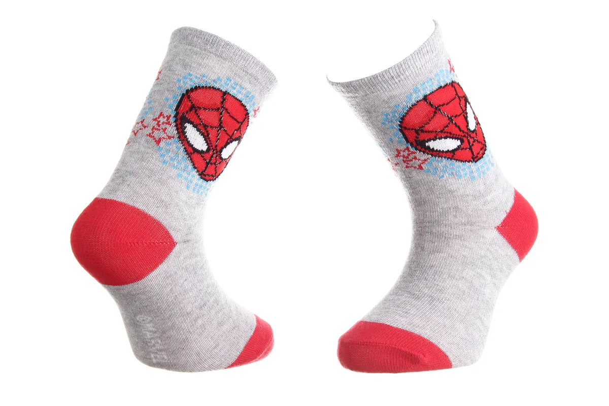 Шкарпетки SPIDER MAN 64% бавовна 19-22 сірі