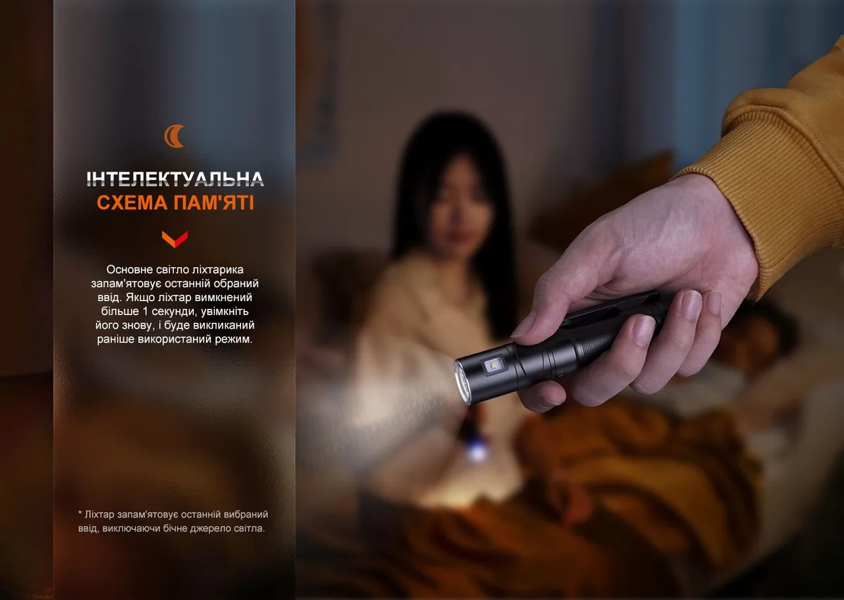 Ліхтар ручний Fenix металевий 121х22х19 мм чорний IP68
