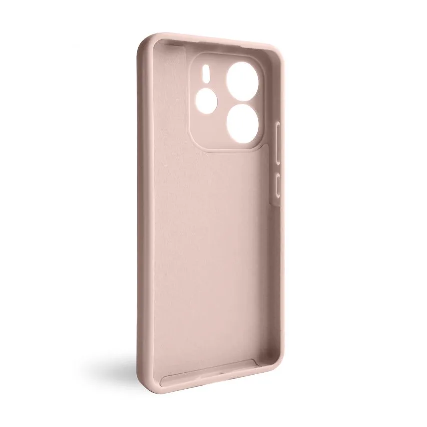 Чохол силіконовий бежевий для Xiaomi Redmi Note 14 4G  закритий низ
