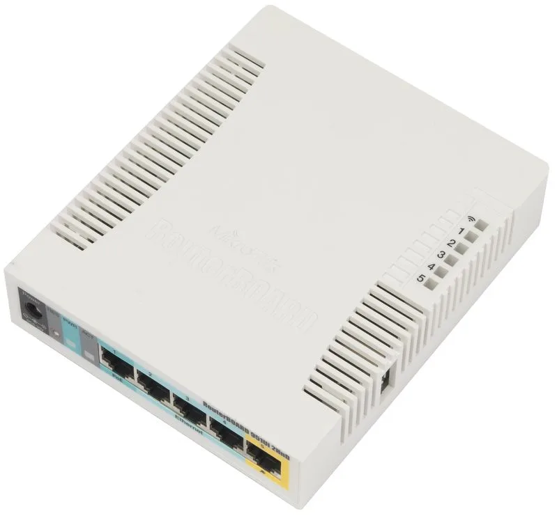 Маршрутизатор MikroTik 5 LAN портів 802.11n 2,4 ГГц вбудовані антени
