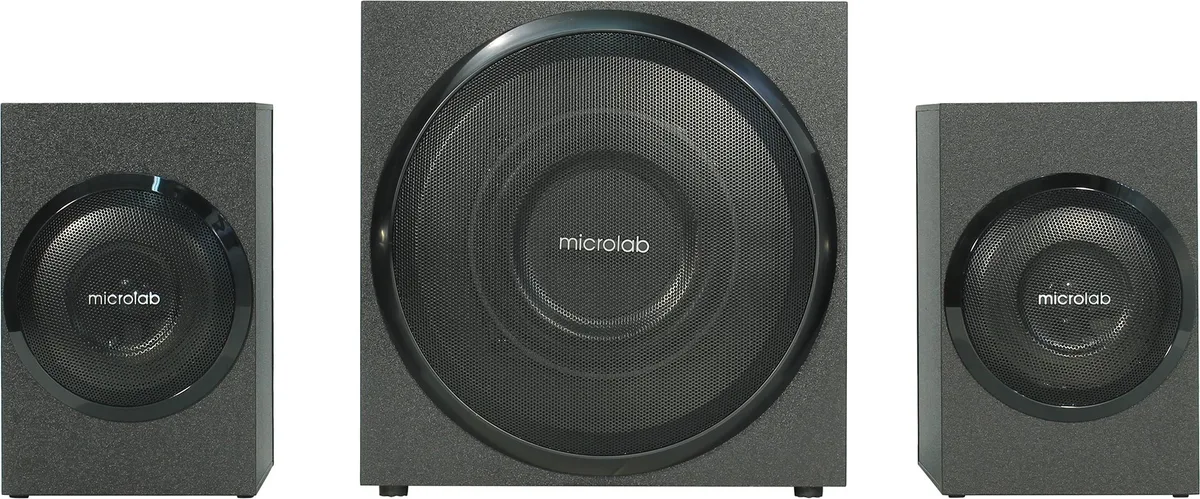 Акустична система MICROLAB M-110 2.1, 10W, mini-jack, чорний