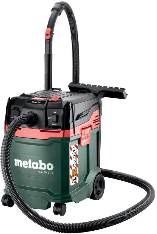 Пилосос професійний Metabo пластиковий контейнер 30л 1200Вт 225мБар 10,8кг