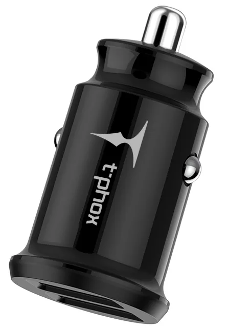 Автомобільний зарядний пристрій T-PHOX 2 USB 2.4A Micro USB 1.2м Чорний