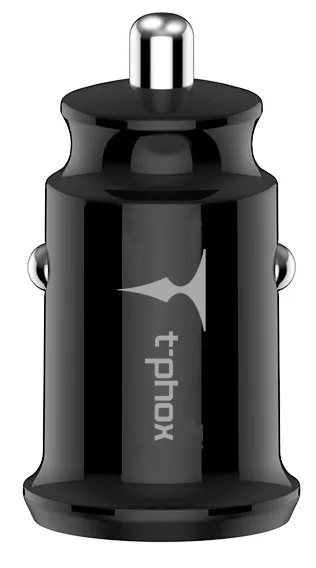 Автомобільний зарядний пристрій T-PHOX 2 USB 2.4A Micro USB 1.2м Чорний