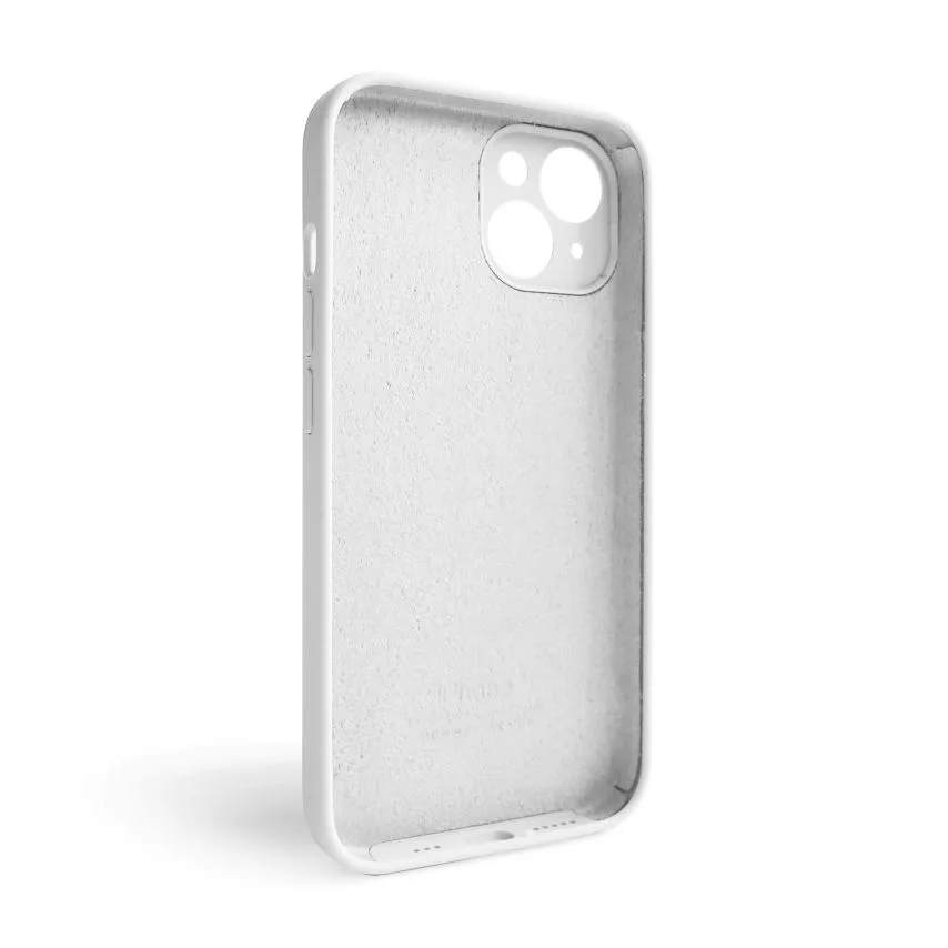 Чохол Silicone Case для Apple iPhone силікон 14 білий закрита камера