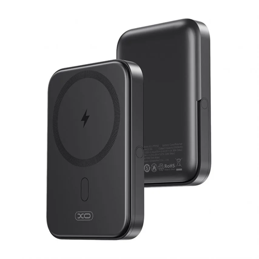 Power Bank XO 5000mAh Type-C чорний з підставкою і Magsafe