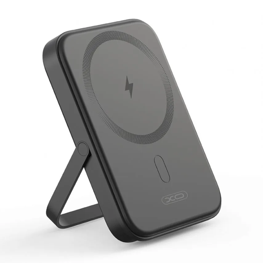 Power Bank XO 5000mAh Type-C чорний з підставкою і Magsafe