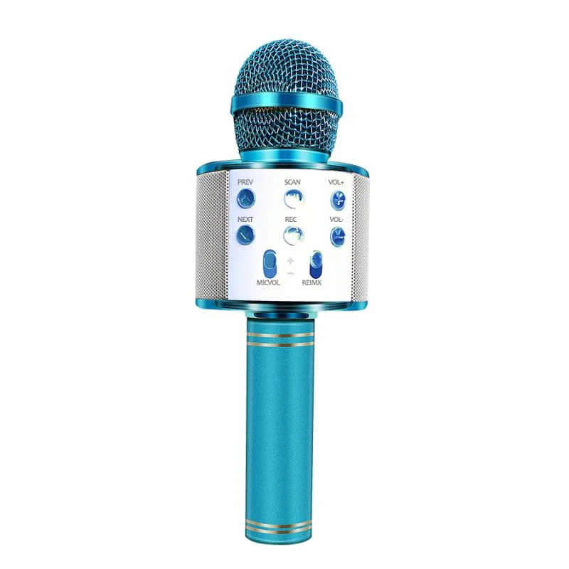 Караоке мікрофон Wster WS 858 бездротовий 1*3W метал ABS 24,5х8х9 см срібло