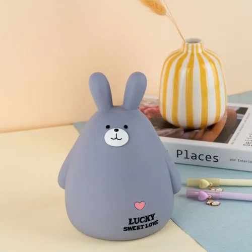 Скарбничка Kite Grey Bunny для дітей стильна скарбничка у вигляді кролика