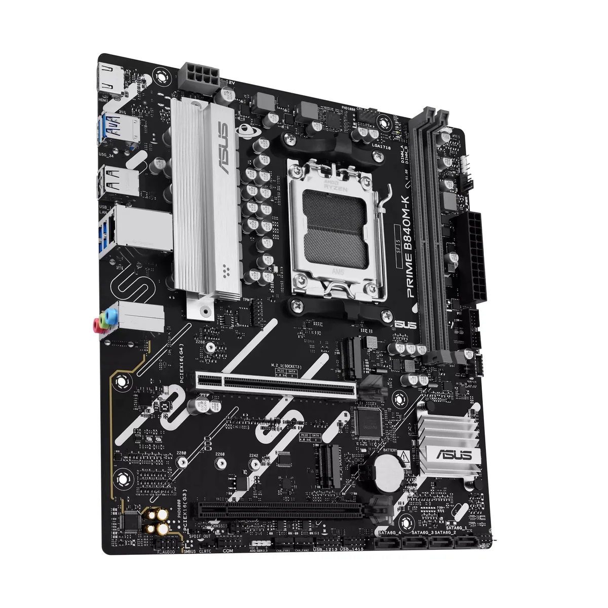 Материнська плата ASUS B840M-K AM5 micro-ATX 128ГБ DDR5 HDMI 2.5GbE