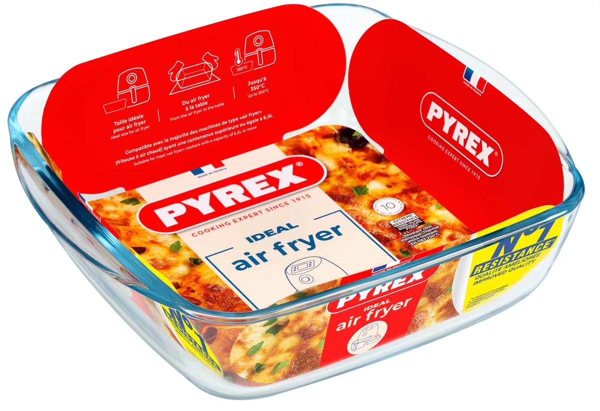 Форма для запікання Pyrex боросилікатне скло 25x22x7 см квадратна