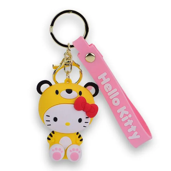 Колекційна фігурка-брелок Hello Kitty Карнавальна 6 см ПВХ Рожева #sbabam