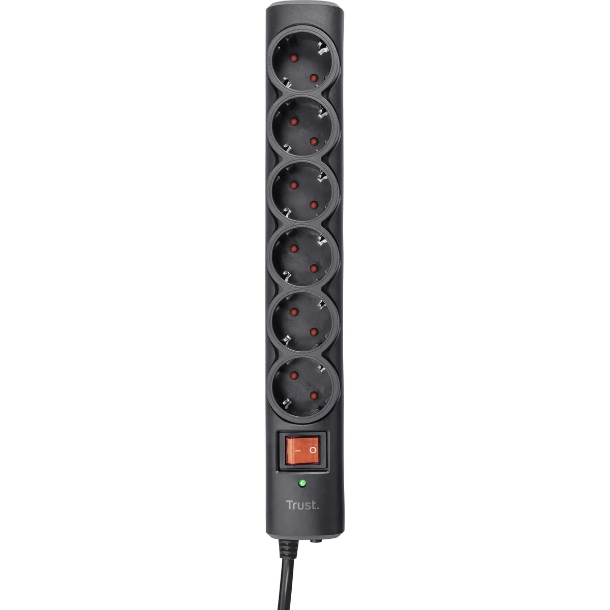 Сетевой разветвитель Trust Surge Guard, 1.8м, 4xТипF, черный