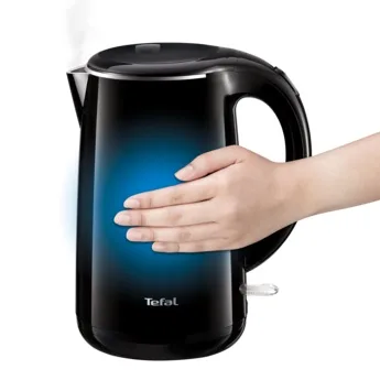 Електрочайник Tefal Safe`tea 1.7л, Strix, пластиковий, чорний глянцевий.