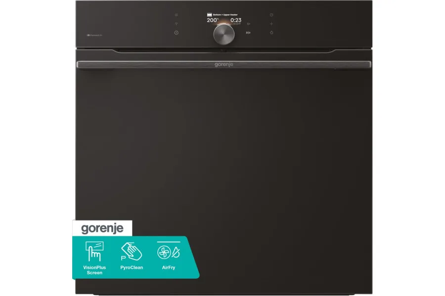 Духова шафа Gorenje електрична 77л піролітична для приготування страв з Wi-Fi керуванням мультипечі