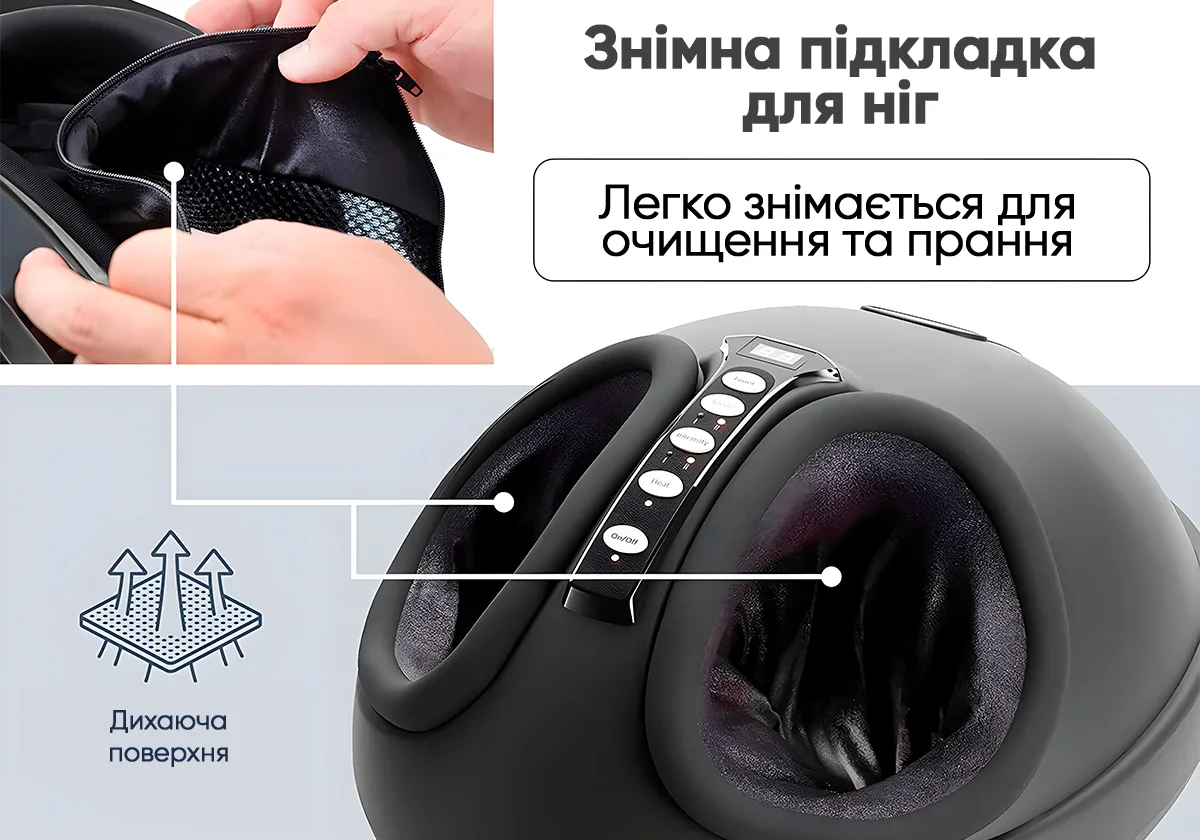 Лімфодренажний масажер EasyFit чорний 40,5х33х20 см