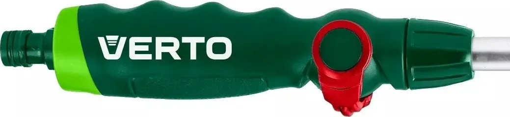 Ручний зрошувач Verto, 1/2"-3/4", висота 77-113 см, 10 режимів поливу, зручне регулювання напору води великим пальцем.