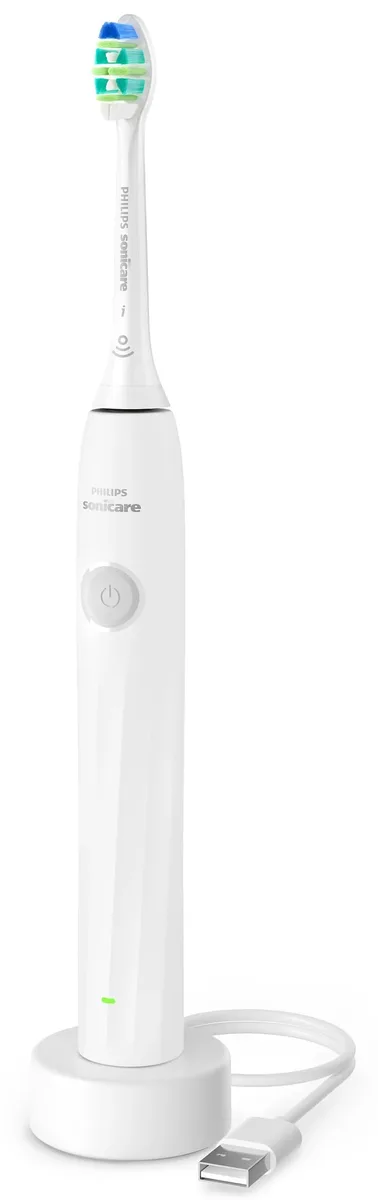 Електрична зубна щітка Philips Sonicare 2100, 1 насадка, 2 рівні інтенсивності, біла.