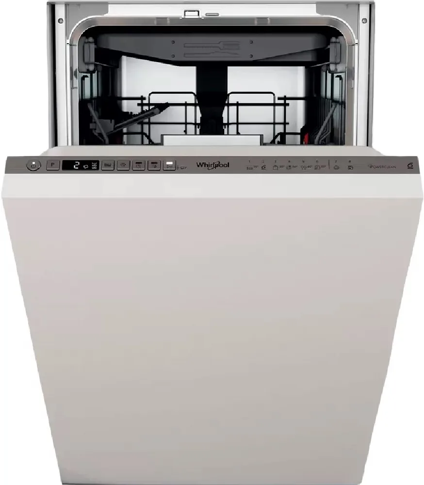 Вбудована посудомийна машина Whirlpool, 10 комплектів, клас енергоефективності A+++, 45 см, з дисплеєм, інверторним мотором, треті